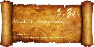 Vezér Zsuzsanna névjegykártya