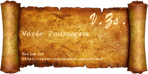 Vezér Zsuzsanna névjegykártya
